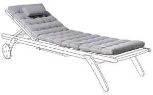 Kerti párna napozóágyhoz CESANA PREMIUM 192 x 56 cm Világosszürke