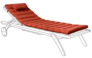 Kerti párna napozóágyhoz CESANA PREMIUM 192 x 56 cm Piros