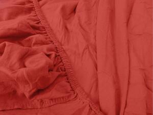 Jersey piros lepedő 180x200 cm