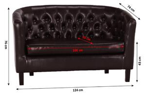 TEM-Maron kétszemélyes kanapé