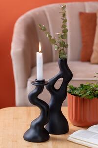 Organic Swirls váza fekete