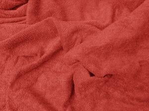 Frottír EXCLUSIVE piros lepedő 200x220 cm