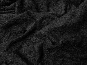 Frottír fekete lepedő 90x200 cm