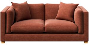 Téglavörös szövet kétszemélyes kanapé Ame Yens Pomo 195 cm