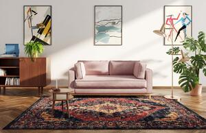 Rózsaszín szövet kétszemélyes kanapé Ame Yens Celerio 192 cm