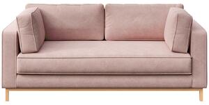 Rózsaszín szövet kétszemélyes kanapé Ame Yens Celerio 192 cm