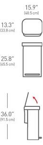 Rozsdamentes acél pedálos szemetes 45 l - simplehuman
