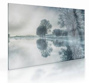 Téli természet képe (üvegen) (70x50 cm)