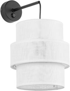 TK Lighting Calisto oldalfali lámpa 1x15 W fehér-fekete 5956