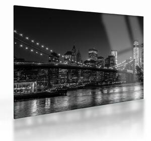 A New York-i Brooklyn-híd képe (üvegen) (70x50 cm)
