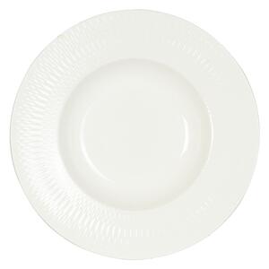 Fancy - Fodros szélű fehér leveses tányér