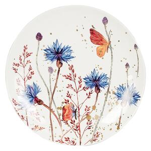 Bloom - Kézzel festett virágmintás nagyméretű lapos tányér