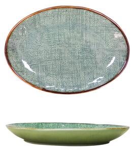 Lunatic - Ovális alakú oliva zöld tányér
