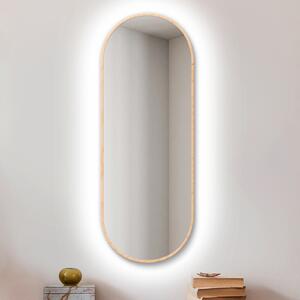 Mirror Zeta SLIM Wood LED Ambient 40 x 60 cm