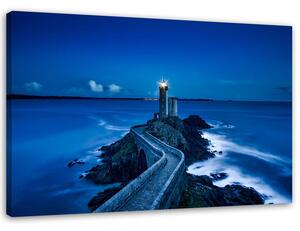 Gario Vászonkép Az út a világítótoronyhoz éjszaka Méret: 60 x 40 cm