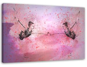 Gario Vászonkép Kis balerina a tükör elott Méret: 60 x 40 cm