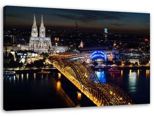 Gario Vászonkép Dóm és híd Kölnben Méret: 60 x 40 cm