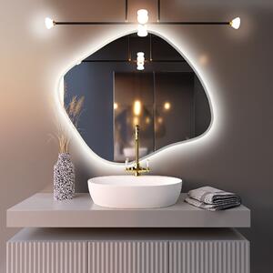 Baltica Design Bright Stain III tükör 70x60 cm világítással fehér 5904107920009