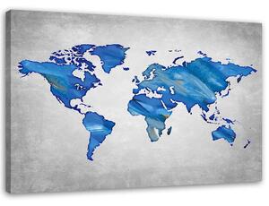 Gario Vászonkép Navy kék világtérVászonkép Betonon Méret: 60 x 40 cm