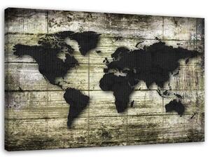 Gario Vászonkép Fekete világtérVászonkép Táblákon Méret: 60 x 40 cm