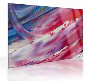 Kép - rózsaszínes kék szín (üvegen) (70x50 cm)
