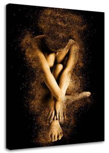 Gario Kép Meztelen noi test aranyporban Méret: 40 x 60 cm, Kivitelezés: Vászonkép