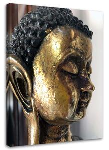 Gario Vászonkép Egy arany Buddha profilja Méret: 40 x 60 cm