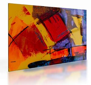 Absztrakciós kép (üvegen) (70x50 cm)