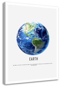 Gario Vászonkép Föld bolygó Méret: 40 x 60 cm
