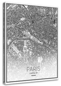 Gario Vászonkép Párizs város terve Méret: 40 x 60 cm