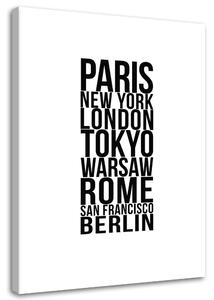 Gario Vászonkép Párizs, Londo, Tokió Méret: 40 x 60 cm