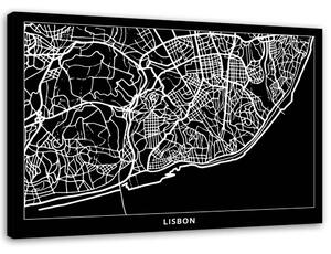 Gario Vászonkép Lisszabon város terve Méret: 60 x 40 cm