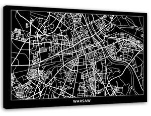 Gario Vászonkép Varsó város terve Méret: 60 x 40 cm