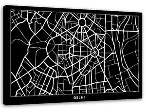 Gario Vászonkép Delhi város terve Méret: 60 x 40 cm