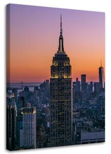 Gario Vászonkép Empire State Building naplementében Méret: 40 x 60 cm