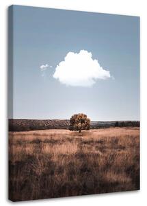 Gario Vászonkép Magányos fa és felhők Méret: 40 x 60 cm