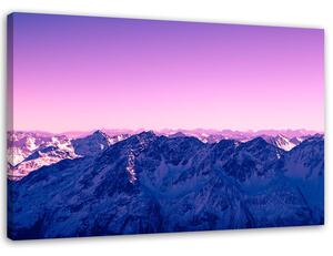 Gario Vászonkép Lila hajnal a hegyekben Méret: 60 x 40 cm