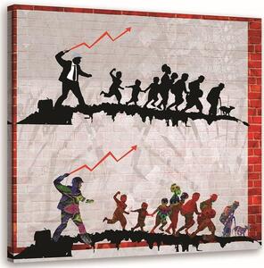 Gario Vászonkép Banksy economic, politika Méret: 30 x 30 cm
