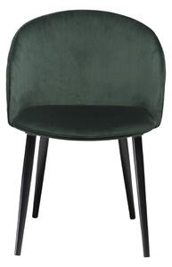 Dual design karfás szék, sötétzöld bársony