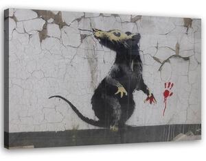 Gario Vászonkép Banksy patkány mancsa Méret: 60 x 40 cm