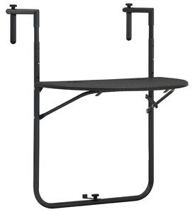 VidaXL barna rattan hatású műanyag függő erkélyasztal 60x64x83,5 cm