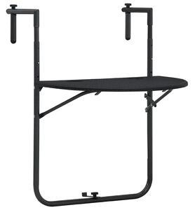 VidaXL fekete rattan hatású műanyag függő erkélyasztal 60x64x83,5 cm