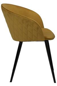 Dual design karfás szék, bronz bársony