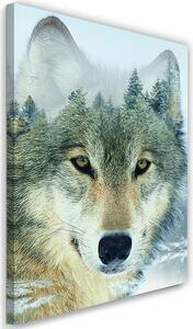 Gario Vászonkép Farkas az erdőben háttérben Méret: 40 x 60 cm