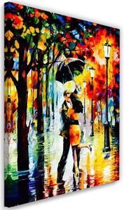 Kép Szerelmespár egy esernyo alatt Méretek: 40 x 60 cm, Kivitelezés: Vászonkép
