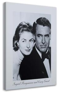 Gario Vászonkép Ingrid Bergmann és Cary Grant Méret: 40 x 60 cm