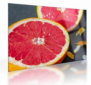 Szeletelt grapefruit képe (üvegen) (70x50 cm)