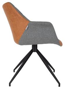 Doulton design karfás szék, vintage barna