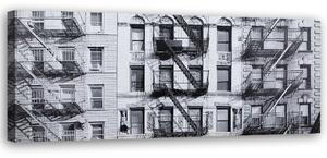 Gario Vászonkép Fekete-fehér épület Méret: 90 x 30 cm