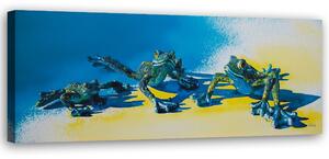 Gario Vászonkép Három kék béka Méret: 90 x 30 cm